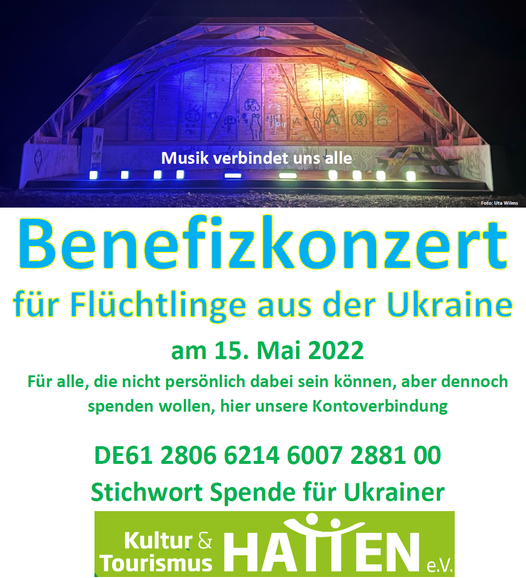 Benefizkonzert für Flüchtlinge aus der Ukraine am 15. Mai 2022 in Sandkrug Benefizkonzert für Flüchtlinge aus der Ukraine am 15. Mai 2022 in Sandkrug