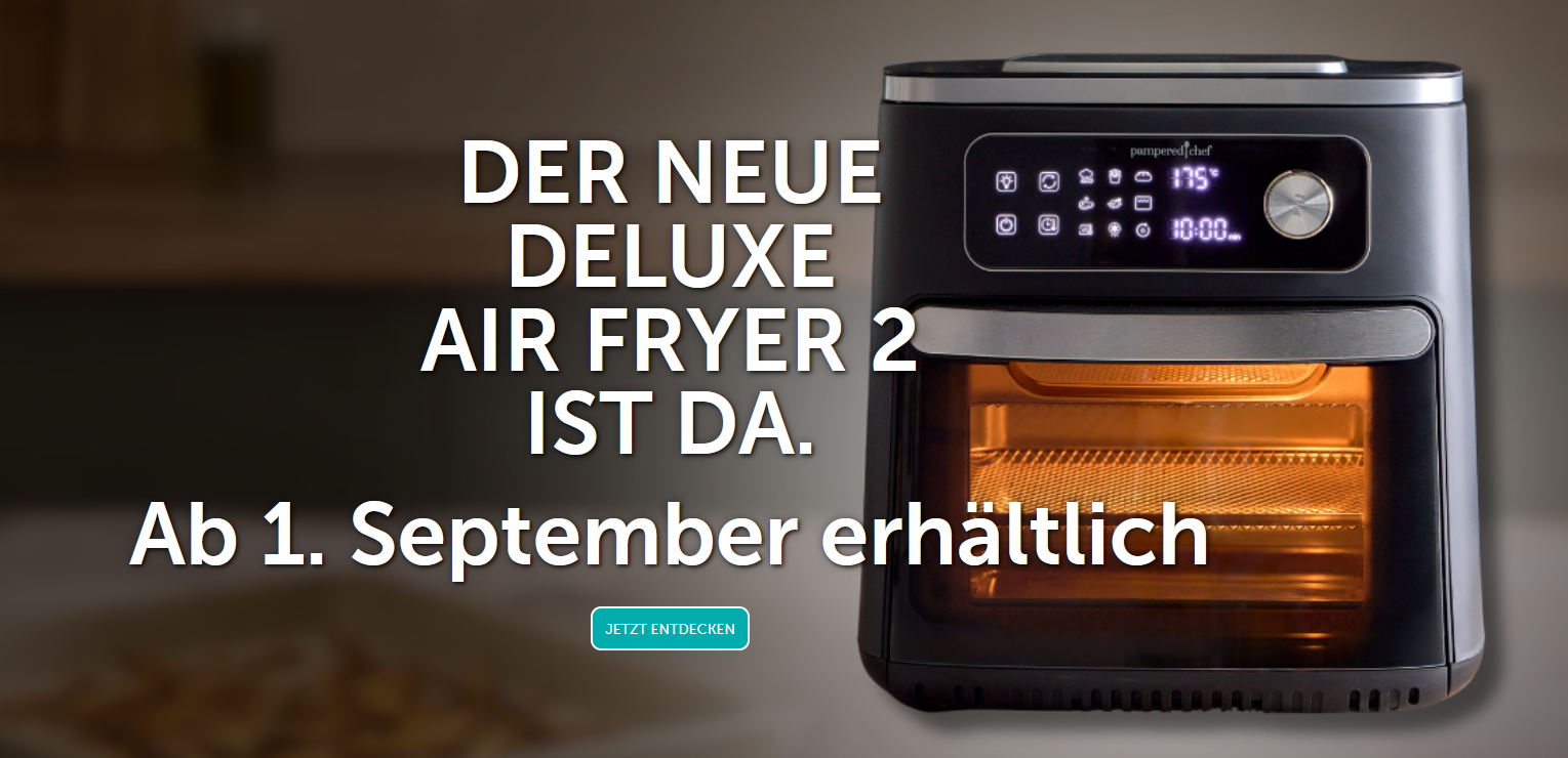 Deluxe Air Fryer 2 - Heißluftfritteuse | Pampered Chef - hier im Onlineshop mehr dazu unter https://www.pamperedchef.de/pws/grabo/themenwelt/deluxe-air-fryer-2