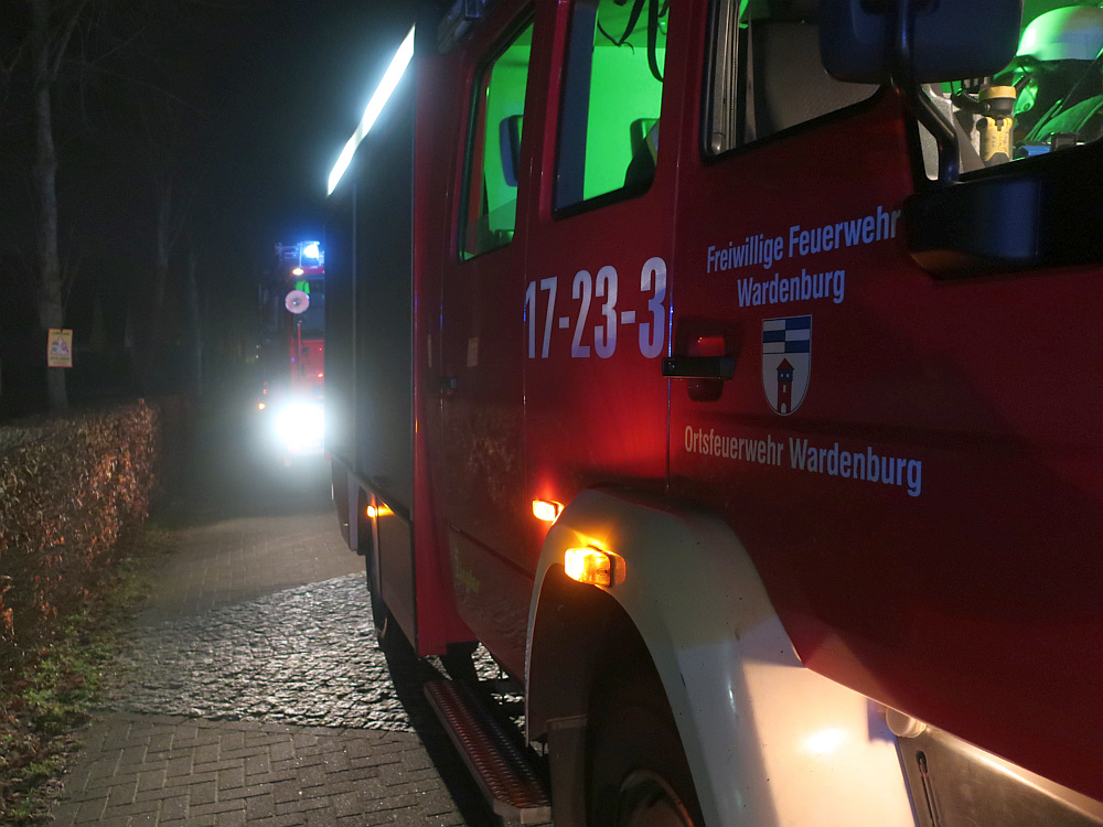 Feuerwehreinsatz in der Gemeinde Wardenburg. Foto Jochen Brunßen Freiwillige Feuerwehr Wardenburg