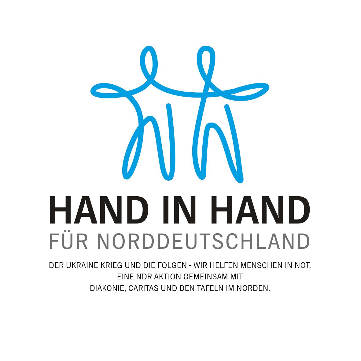 Hand in Hand für Norddeutschland Benefizaktion 5. - 16. Dezember 2022. Logo NDR