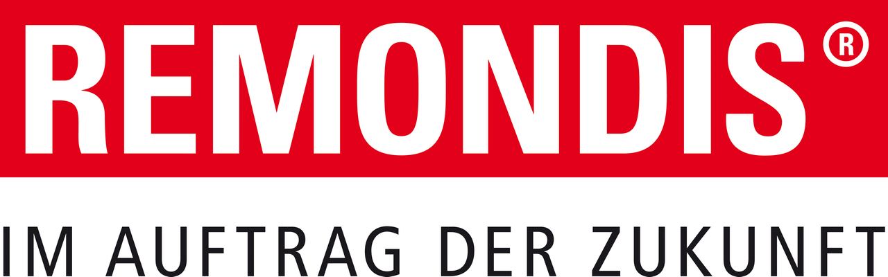 Remondis® Logo - REMONDIS zählt zu den international führenden Unternehmen für Recycling, Service und Wasser und verfügt über umfassende Kompetenz bei der Gewinnung und Aufbereitung unterschiedlichster Recyclingrohstoffe. Dabei gewinnt das Recyclingunternehmen nicht nur Wertstoffe möglichst sortenrein zurück, sondern nutzen auch geeignete Reststoffe, um daraus neue Produkte herzustellen www.remondis.de/ remondis-logo-recyclingbetrieb