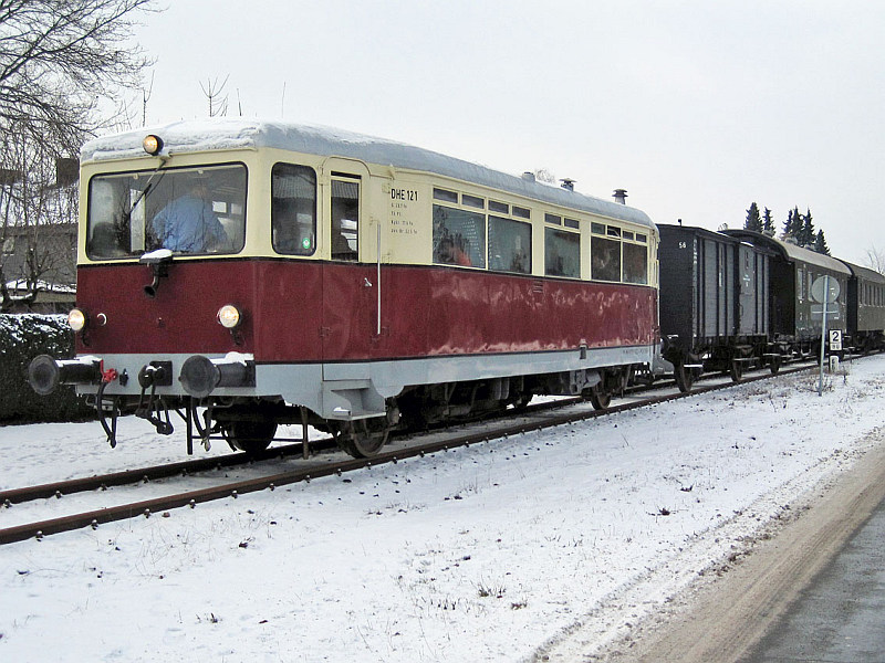 Jan Harpstedt: Der Nikolaus Express kommt. Foto: Joachim Kothe Delmenhorst-Harpstedter Eisenbahnfreunde e.V. (DHEF)