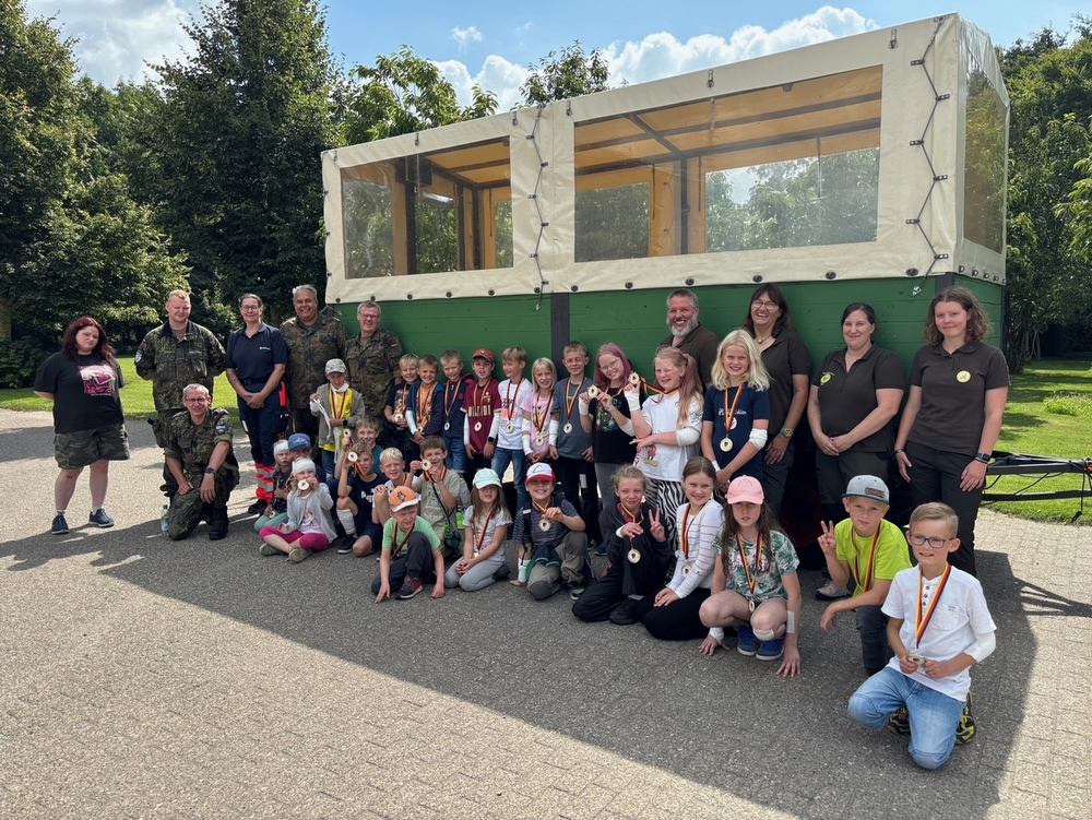 Viel Spaß hatten alle Beteiligten am 10. August 205 bei der Ferienpassaktion mit der Reservistenkameradschaft und dem Hegering Wardenburg. Foto: Oliver Knipper - Reservistenkameradschaft Wardenburg
