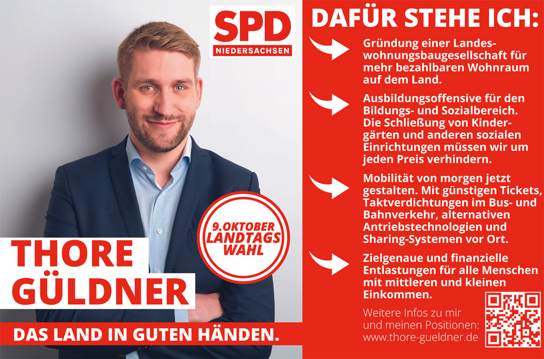 Thore Güldner SPD Landtagswahl Niedersachsen 2023