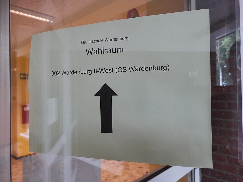 Wahlraum Grundschule Wardenburg. Foto: Uta Grundmann-Abonyi Agentur GrAbo