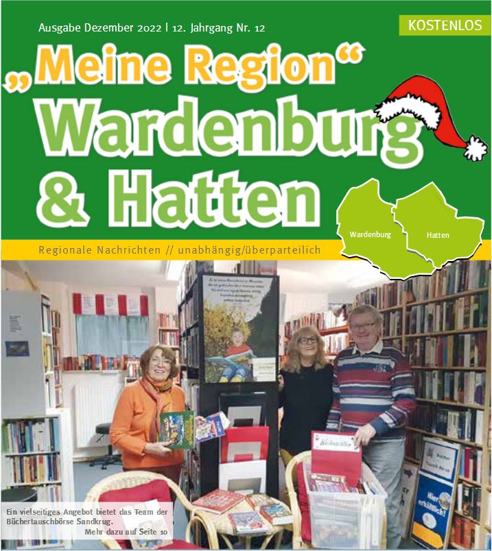 Meine Region Wardenburg & Hatten Zeitung Dezember 2022 hier kostenlos als PDF https://www.landkreis-kurier.de/dokumente/upload/whmeineregionausgabe12-2022.pdf