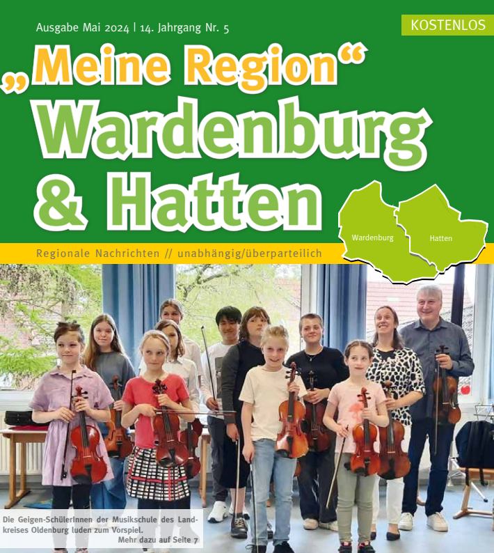 Zeitung Meine Region Wardenburg & Hatten Tiltelfoto Geigenschüler in der Grundschule Wardenburg Musikschule Landkreis Oldenburg www.meinergegion-verlag.de