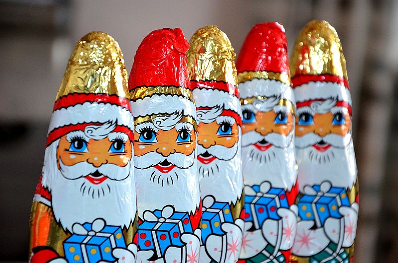 Schokoweihnachtsmänner. Foto: Pixabay