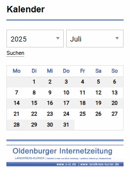 Veranstaltungen Oldenburg Landkreis Juli 2025 - Veranstaltungskalender hier im Landkreis Kurier kostenlos www.landkreis-kurier.de